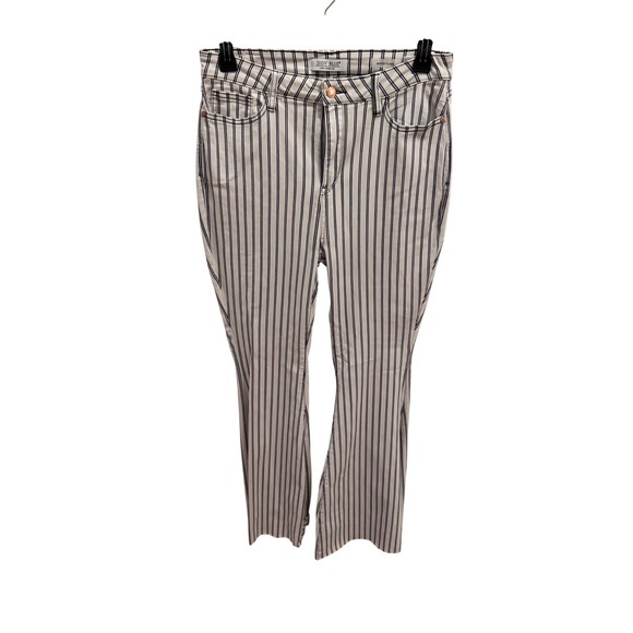 Judy Blue Super Flare Jeans‎ Striped High Waist Stretch Size 15/32 - Picture 1 of 5